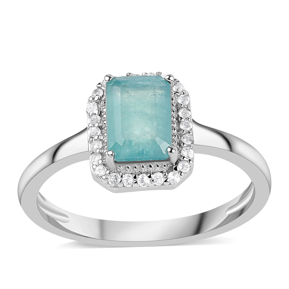 Silberring mit Grandidierit und weißem Topas 1 