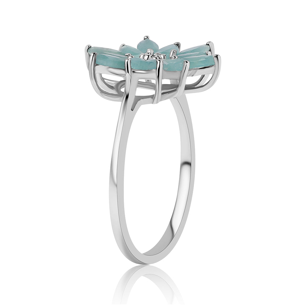 Silberring mit Grandidierit und weißem Topas 3 