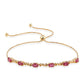 Goldplattiertes Silberarmband mit Rubin aus Mosambik