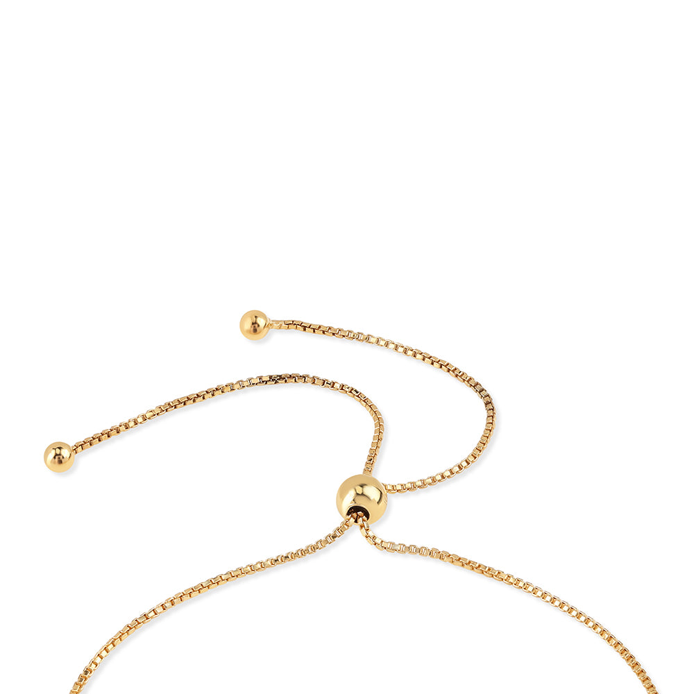 Goldplattiertes Silberarmband mit blauem Diamant 2 