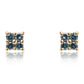 Goldplattierte Silberohrringe mit blauem Diamant