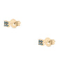 Goldplattierte Silberohrringe mit blauem Diamant