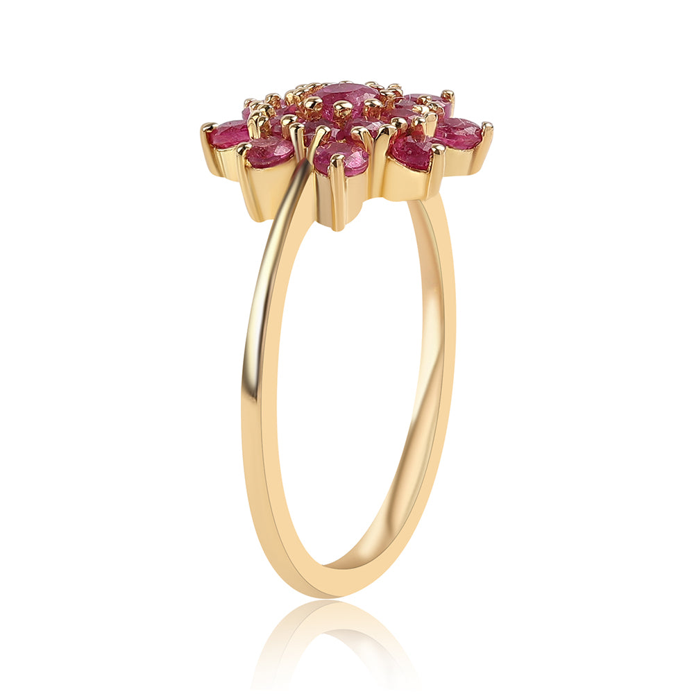 Goldplattierter Silberring mit Rubin aus Mosambik 2 