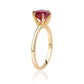 Goldplattierter Silberring mit Rubin aus Mosambik