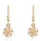 Goldplattierte Silberohrringe mit blauem Diamant