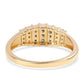 Goldplattierter Silberring mit blauem Diamant