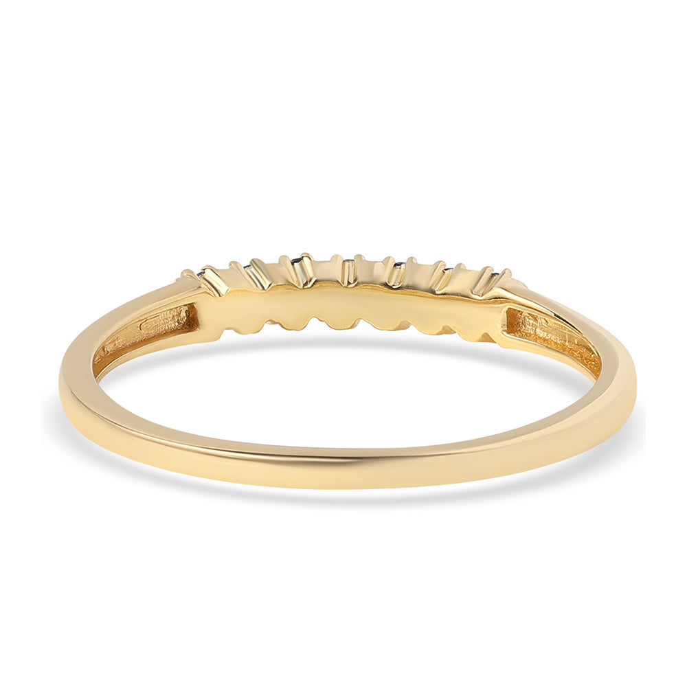 Goldplattierter Silberring mit blauem Diamant