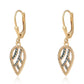Goldplattierte Silberohrringe mit blauem Diamant