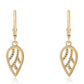 Goldplattierte Silberohrringe mit blauem Diamant
