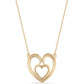 Goldplattierte Silberhalskette mit blauem Diamant