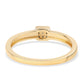Goldplattierter Silberring mit blauem Diamant