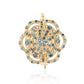 Goldplattierte Silber mit blauem Diamant