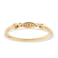 Goldplattierter Silberring mit blauem Diamant