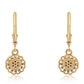 Goldplattierte Silberohrringe mit blauem Diamant