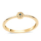 Goldplattierter Silberring mit blauem Diamant
