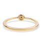 Goldplattierter Silberring mit blauem Diamant