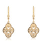 Goldplattierte Silberohrringe mit blauem Diamant