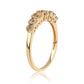 Goldplattierter Silberring mit blauem Diamant