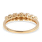 Goldplattierter Silberring mit blauem Diamant
