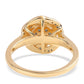 Goldplattierter Silberring mit blauem Diamant
