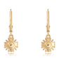 Goldplattierte Silberohrringe mit blauem Diamant und weißem Topas