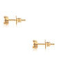 Goldplattierte Silberohrringe mit blauem Diamant