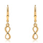 Goldplattierte Silberohrringe mit blauem Diamant