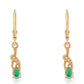Goldplattierte Silberohrringe mit grünem äthiopischem Opal aus Lega Dembi und weißem Topas