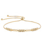 Goldplattiertes Silberarmband mit blauem Diamant