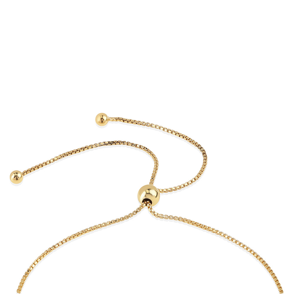 Goldplattiertes Silberarmband mit blauem Diamant 2 
