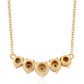 Goldplattierte Silberhalskette mit blauem Diamant