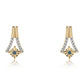 Goldplattierte Silberohrringe mit blauem Diamant