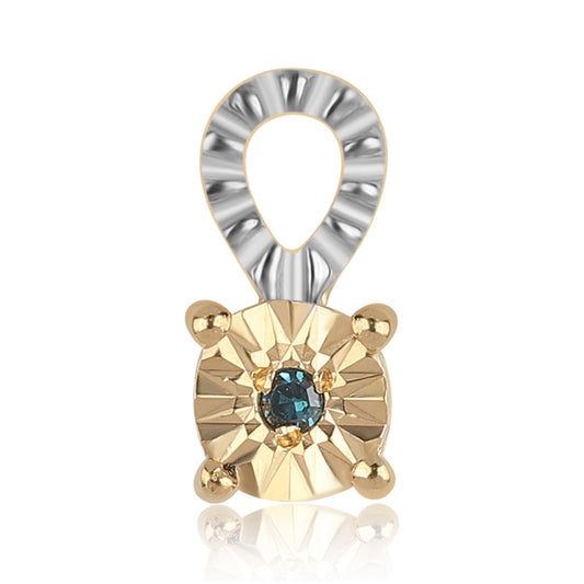 schmuckgarnitur aus Goldplattierte Silber mit blauem Diamant