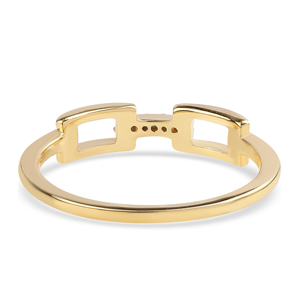 Goldplattierter Silberring mit blauem Diamant 2 