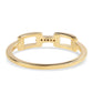 Goldplattierter Silberring mit blauem Diamant