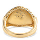 Goldplattierter Silberring mit blauem Diamant