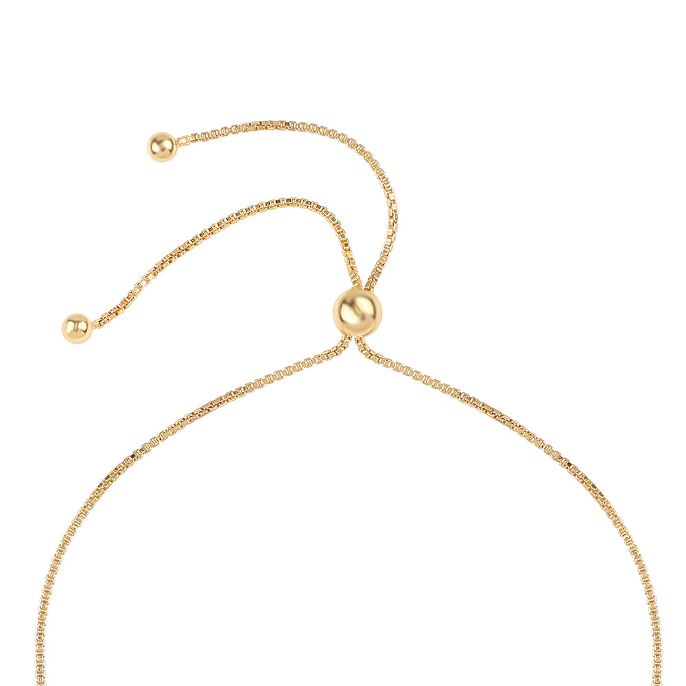 Goldplattiertes Silberarmband mit blauem Diamant 2 