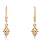Goldplattierte Silberohrringe mit blauem Diamant