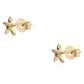 Goldplattierte Silberohrringe mit blauem Diamant