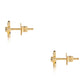 Goldplattierte Silberohrringe mit blauem Diamant