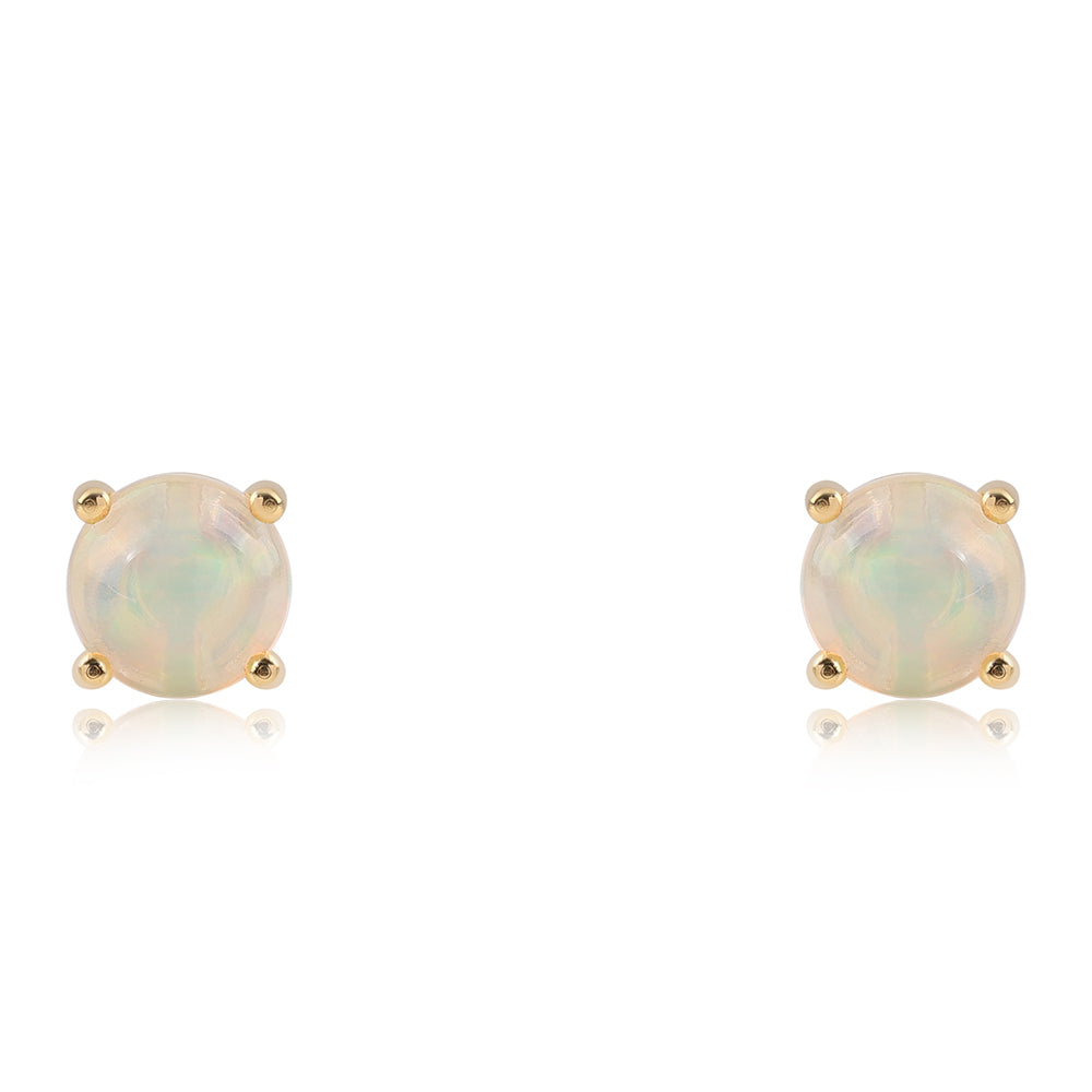 Goldplattierte Silberohrringe mit äthiopischem Opal aus Lega Dembi 1 
