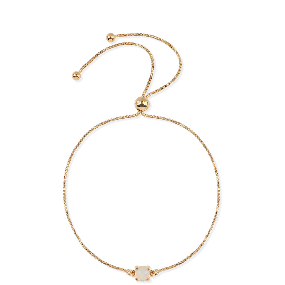 Goldplattiertes Silberarmband mit äthiopischem Opal aus Lega Dembi 1 