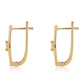 Goldplattierte Silberohrringe mit rotem Diamant