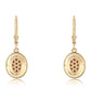 Goldplattierte Silberohrringe mit rotem Diamant und weißem Diamant