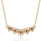 Goldplattierte Silberhalskette mit weißem Diamant