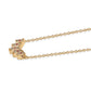 Goldplattierte Silberhalskette mit weißem Diamant