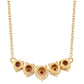 Goldplattierte Silberhalskette mit weißem Diamant