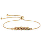 Goldplattiertes Silberarmband mit weißem Diamant