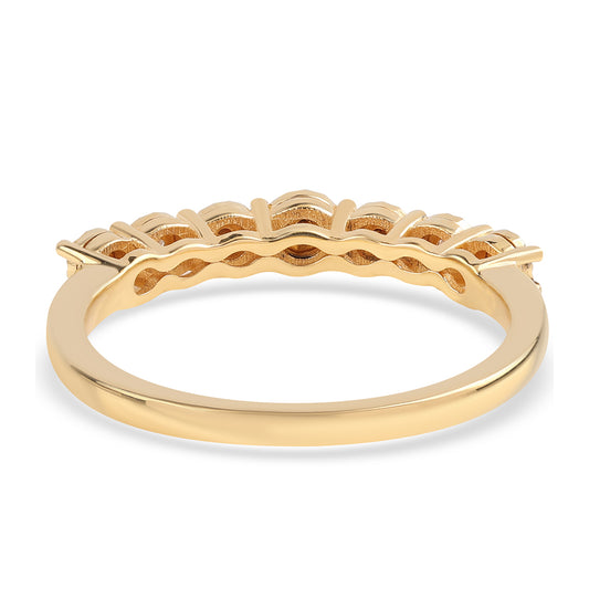 Goldplattierter Silberring mit rotem Diamant