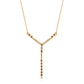 Goldplattierte Silberhalskette mit rotem Diamant